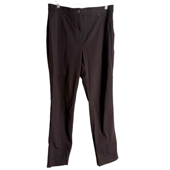 Chico’s Brown Mid Rise Skinny Stretch Jeggings Size 10 Short - Picture 1 of 9